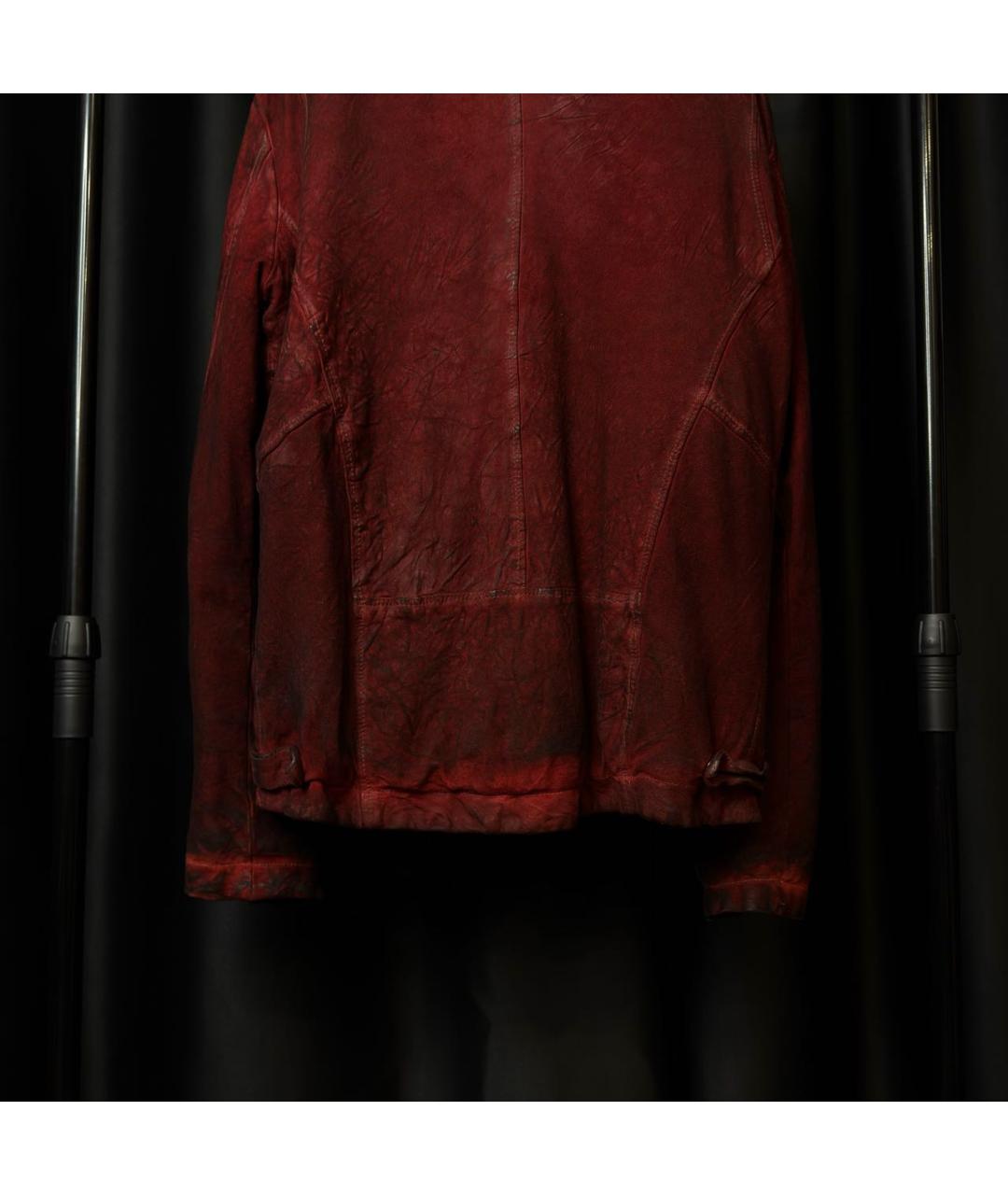 GIORGIO BRATO Бордовая кожаная куртка, фото 4