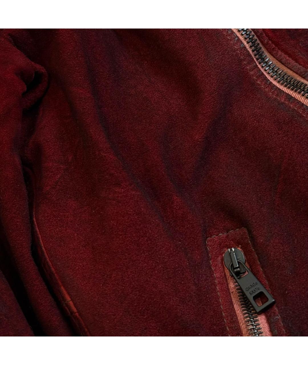 GIORGIO BRATO Бордовая кожаная куртка, фото 7