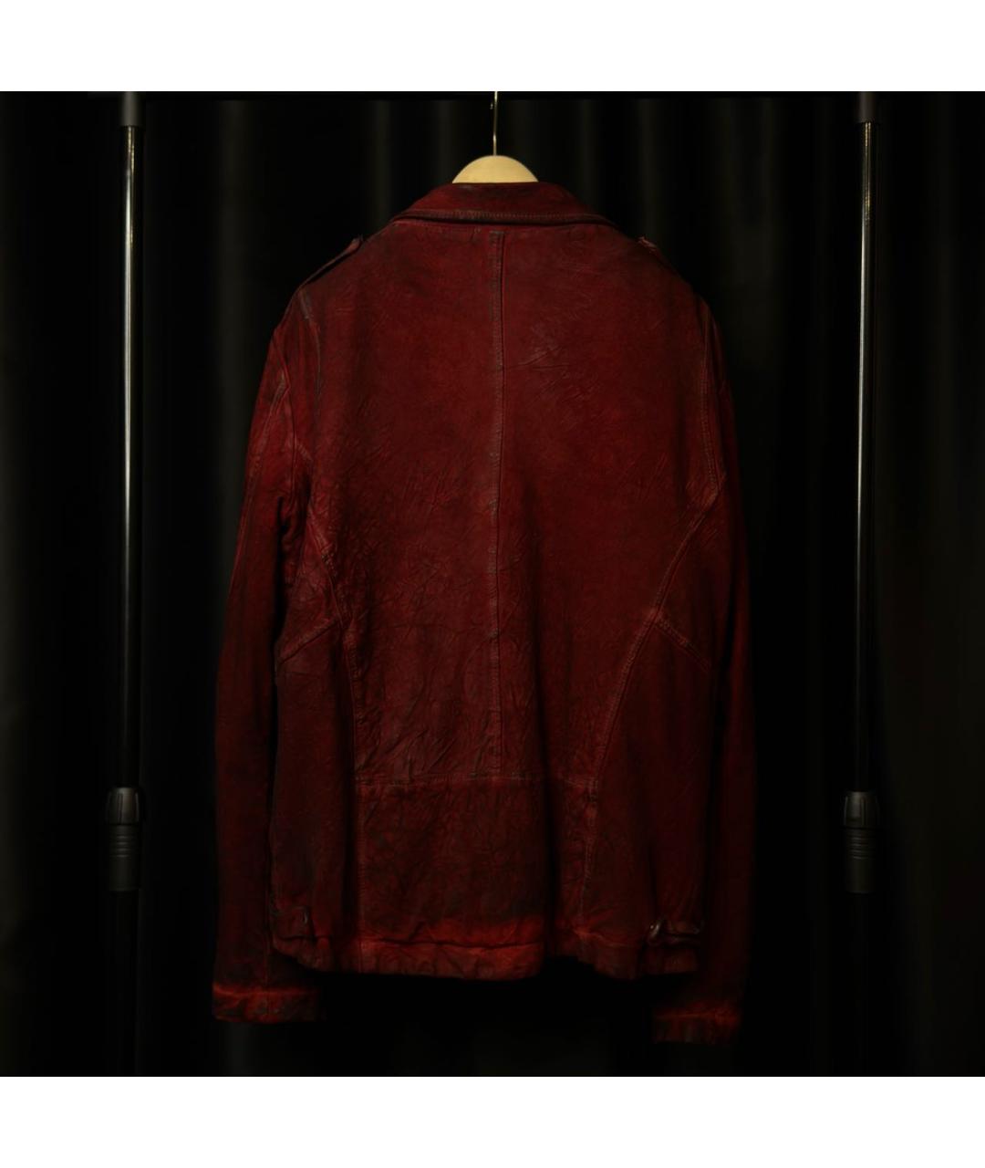 GIORGIO BRATO Бордовая кожаная куртка, фото 3