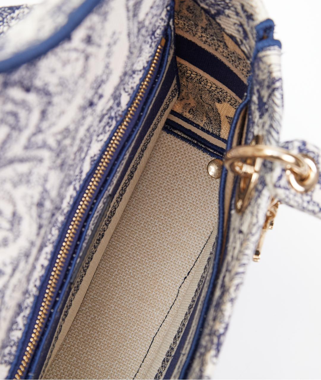 CHRISTIAN DIOR Белая тканевая сумка с короткими ручками, фото 8