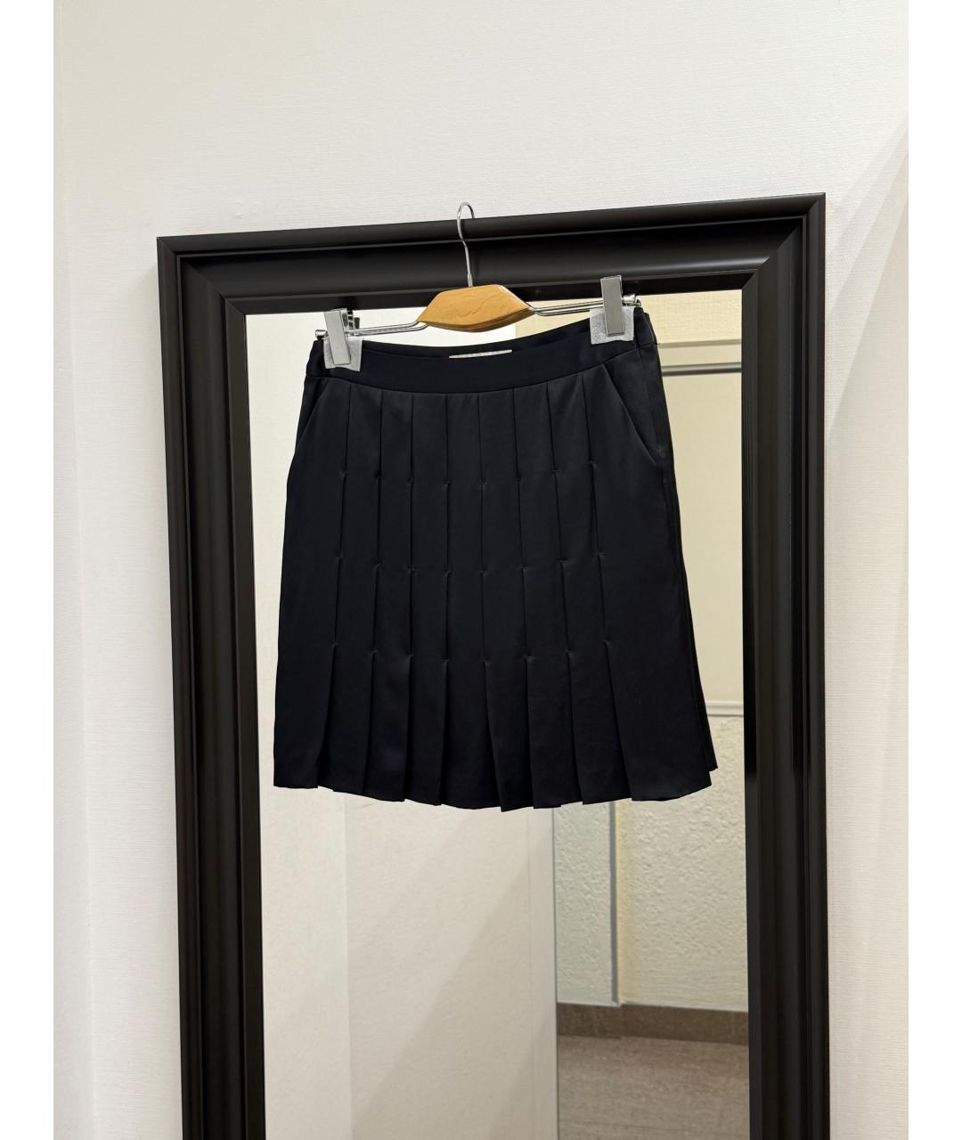 STELLA MCCARTNEY Черная шелковая юбка миди, фото 8