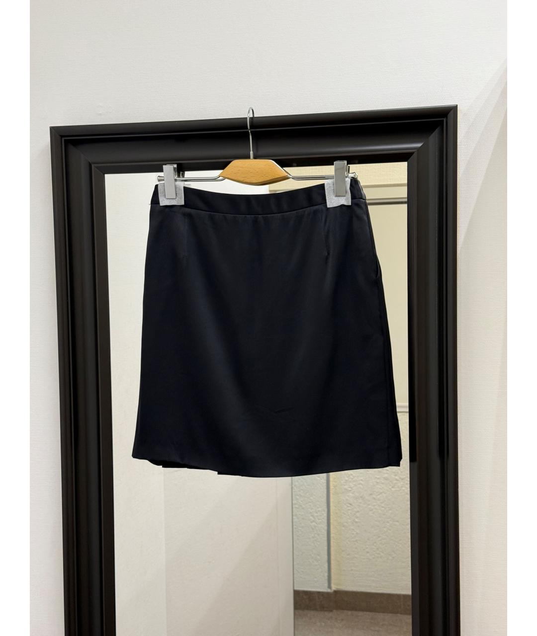 STELLA MCCARTNEY Черная шелковая юбка миди, фото 2