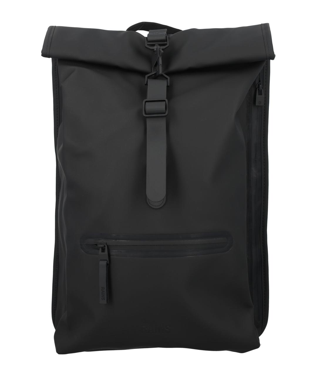 RAINS Черный синтетический рюкзак, фото 5