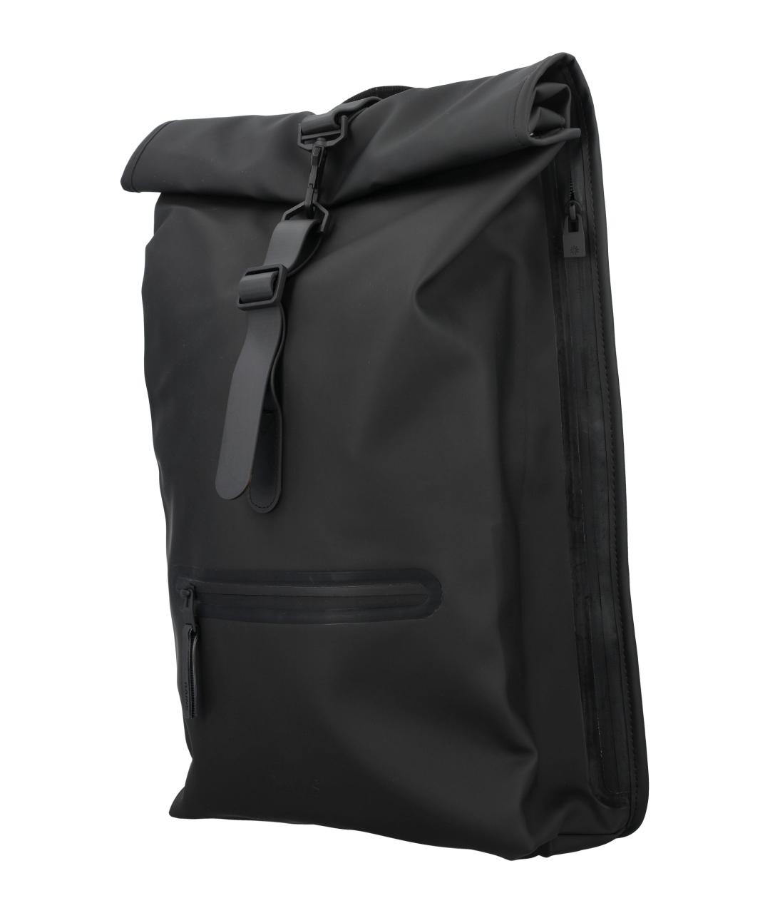 RAINS Черный синтетический рюкзак, фото 7
