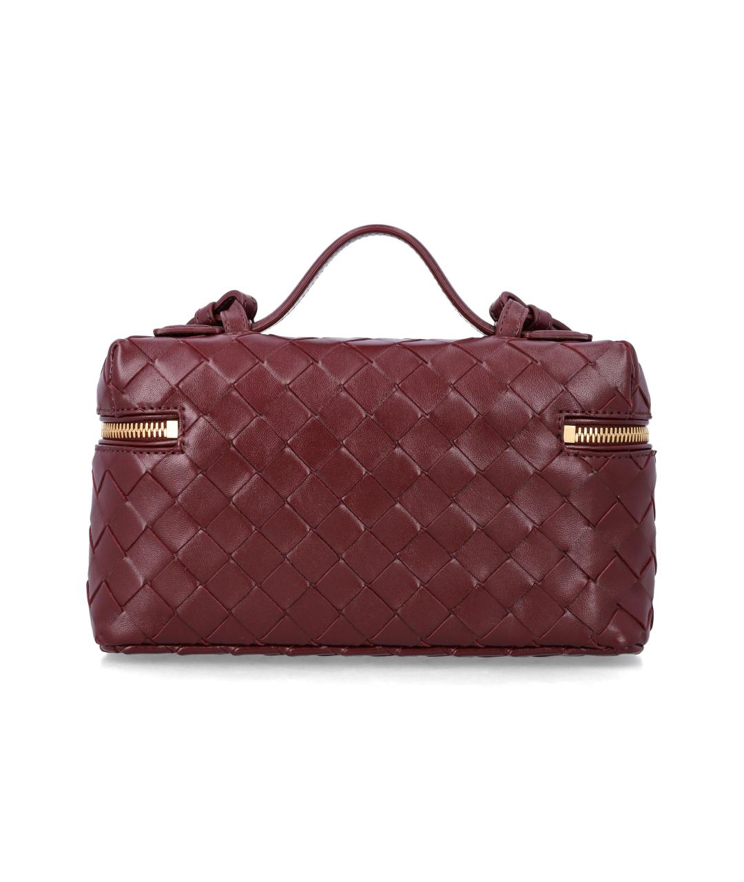 BOTTEGA VENETA Бордовая кожаная сумка через плечо, фото 3