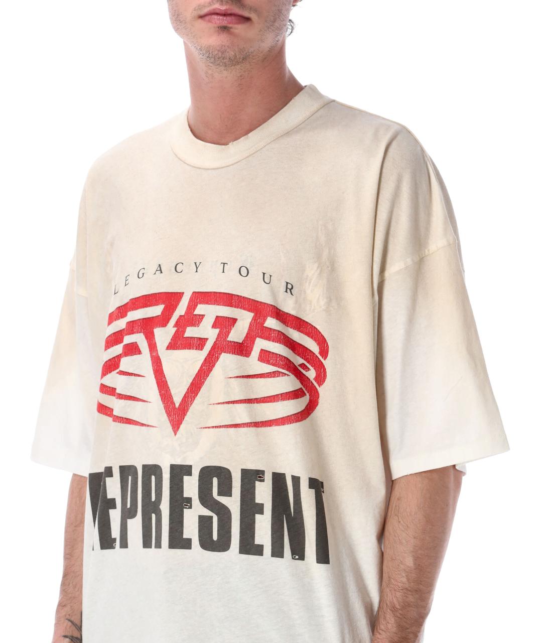 REPRESENT Белая хлопковая футболка, фото 3