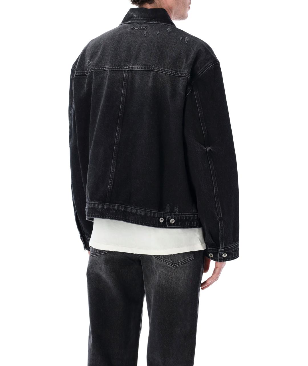 REPRESENT Черная хлопковая куртка, фото 2