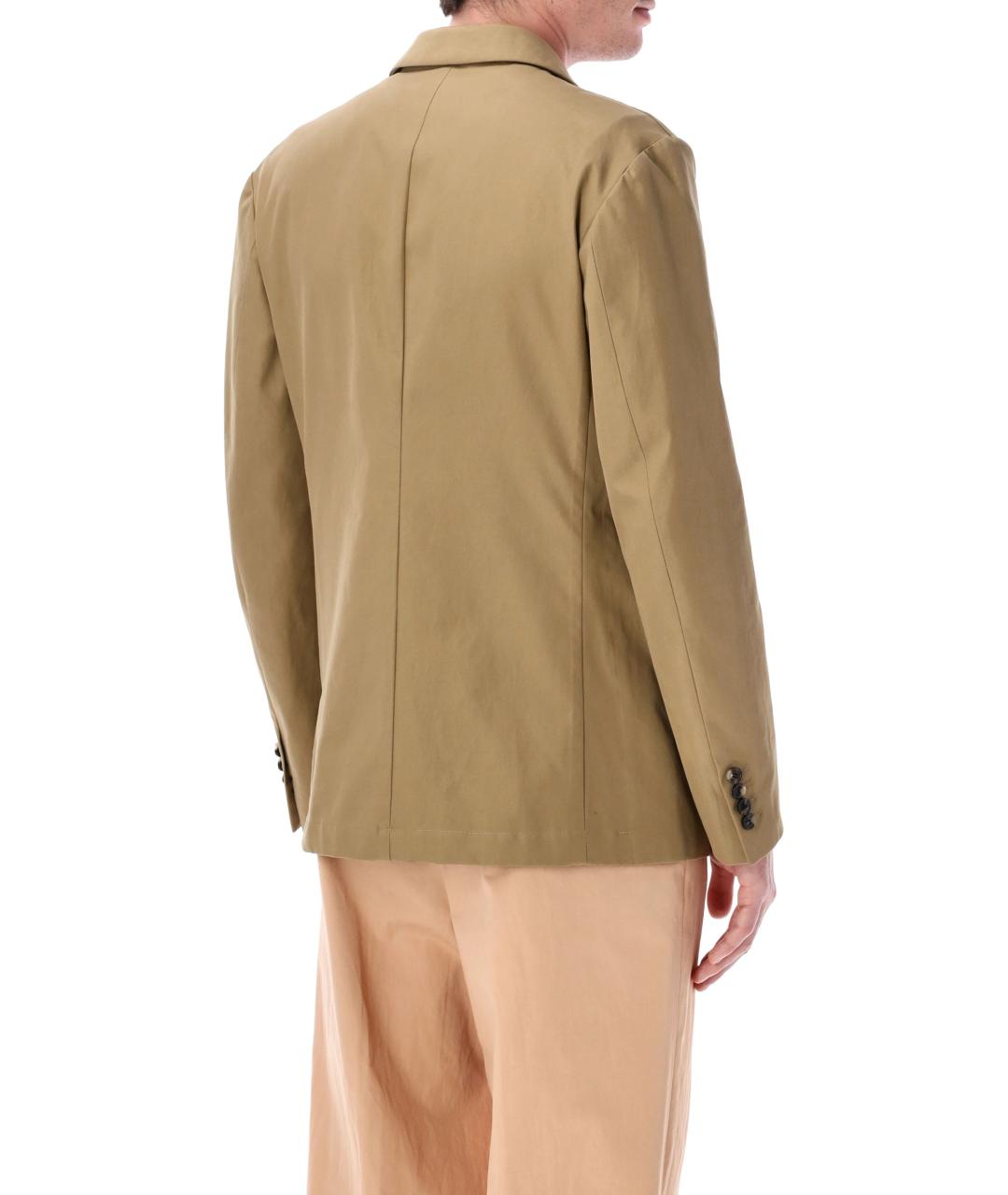 DRIES VAN NOTEN Коричневый хлопковый пиджак, фото 2