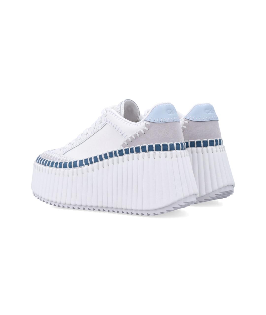 CHLOE Белые синтетические кроссовки, фото 4