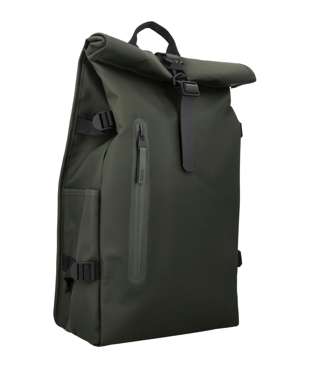 RAINS Зеленый синтетический рюкзак, фото 2