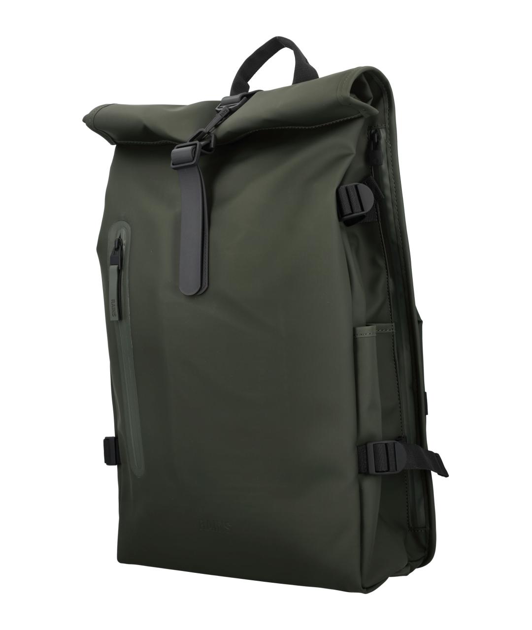 RAINS Зеленый синтетический рюкзак, фото 3