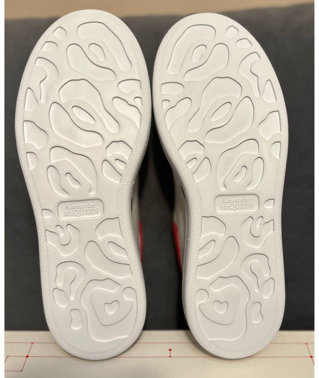 ALEXANDER MCQUEEN Белые кожаные кроссовки, фото 4