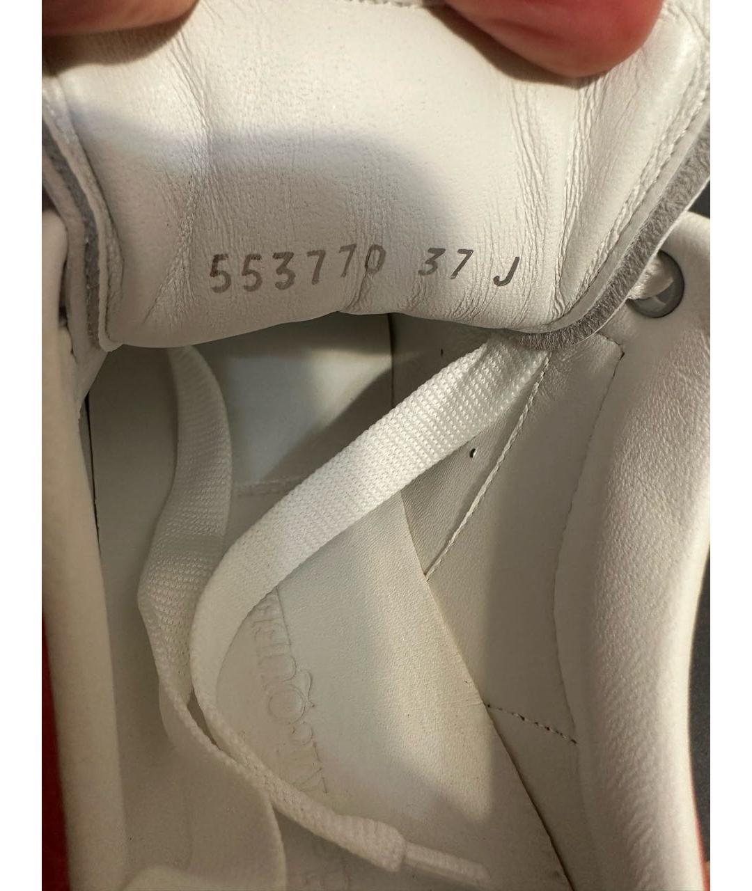 ALEXANDER MCQUEEN Белые кожаные кроссовки, фото 8