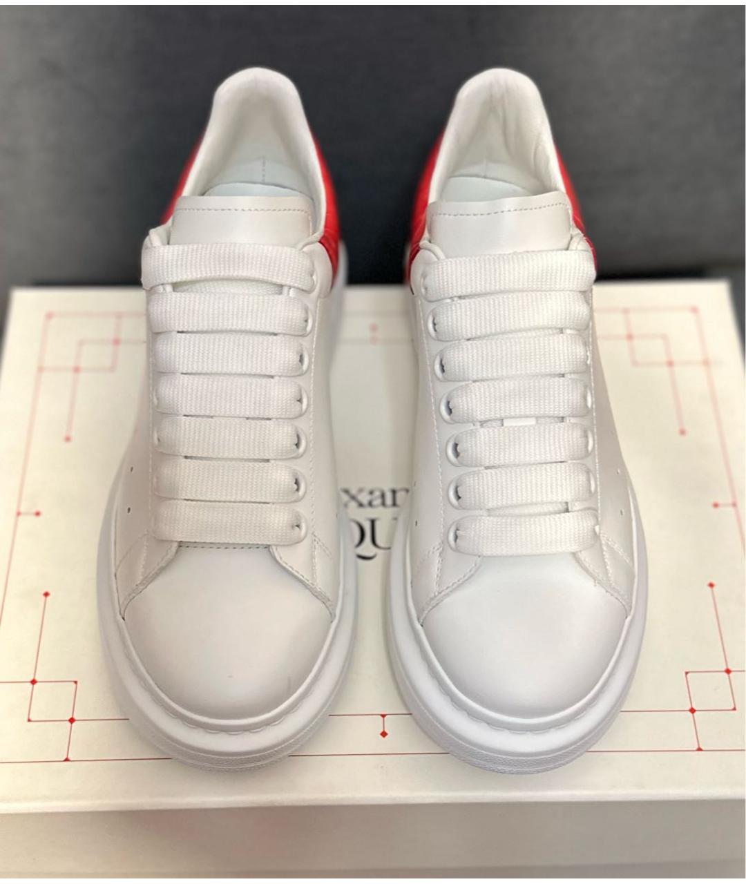 ALEXANDER MCQUEEN Белые кожаные кроссовки, фото 9