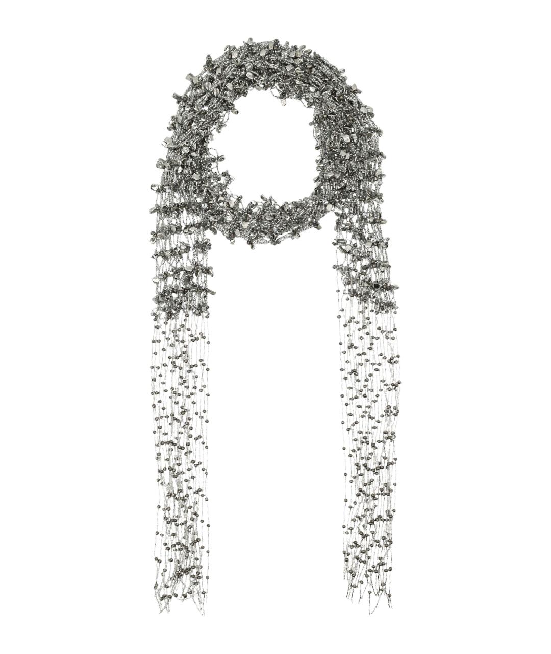 DRIES VAN NOTEN Серебрянный шарф, фото 1