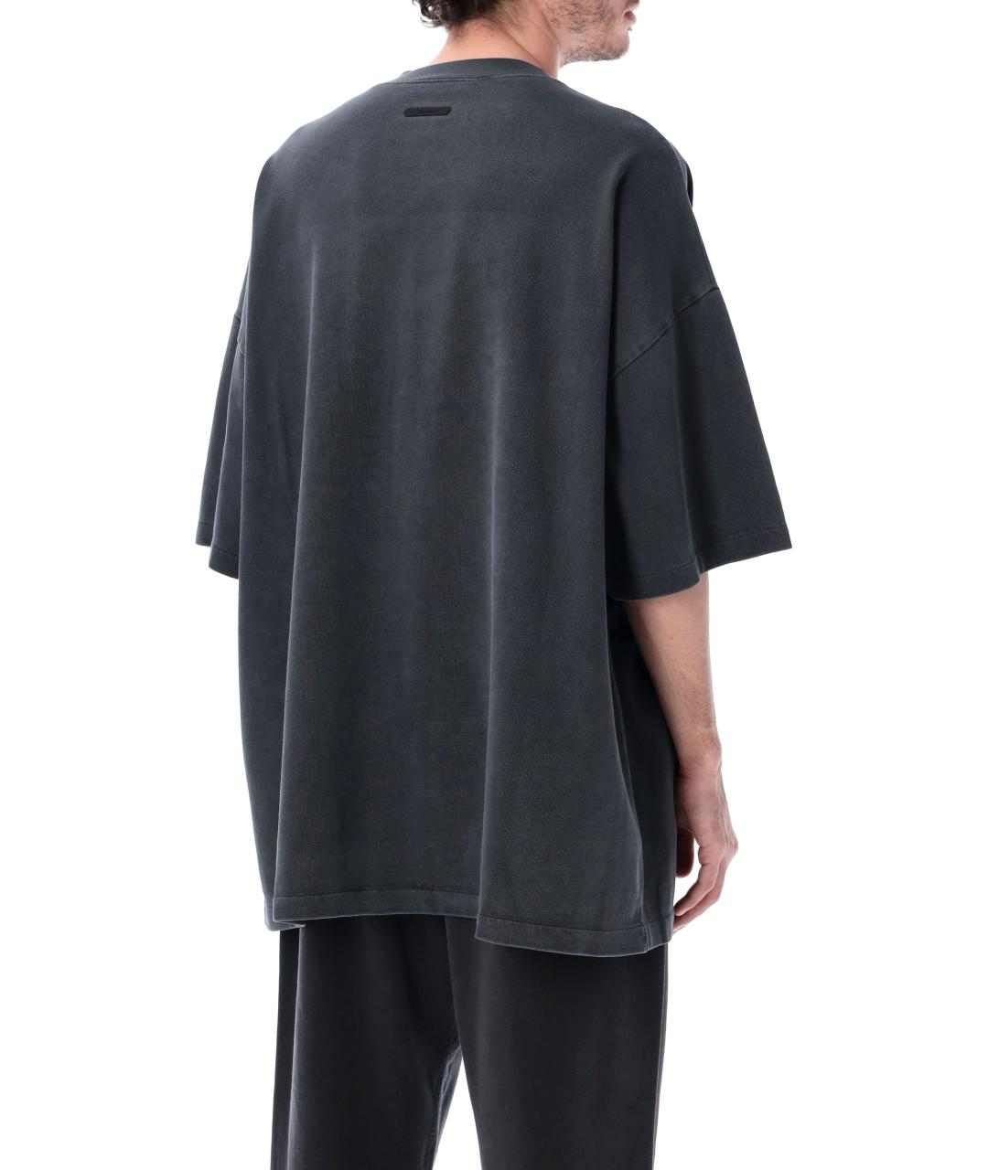 FEAR OF GOD ESSENTIALS Серая хлопковая футболка, фото 2