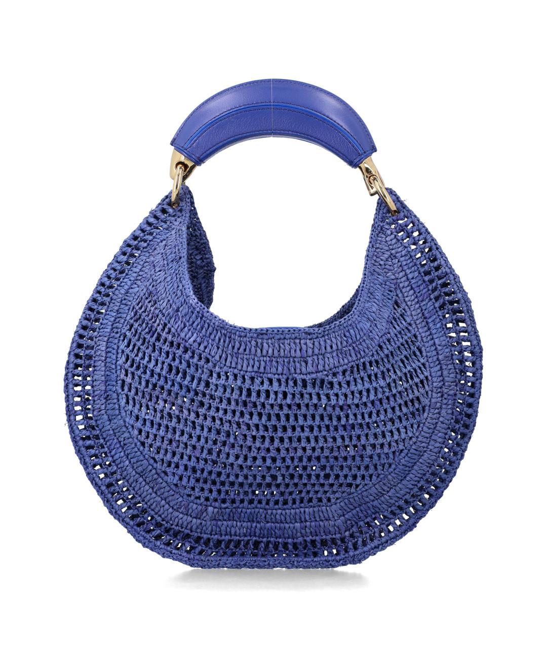 CHLOE Синяя тканевая сумка с короткими ручками, фото 3