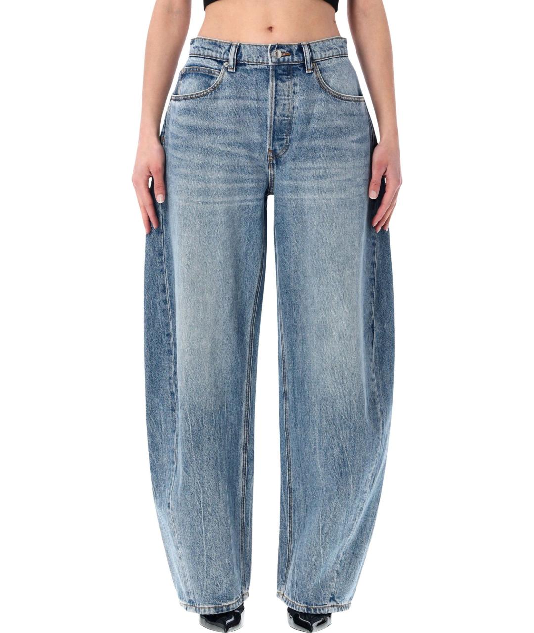 ALEXANDER WANG Синие хлопковые прямые джинсы, фото 1