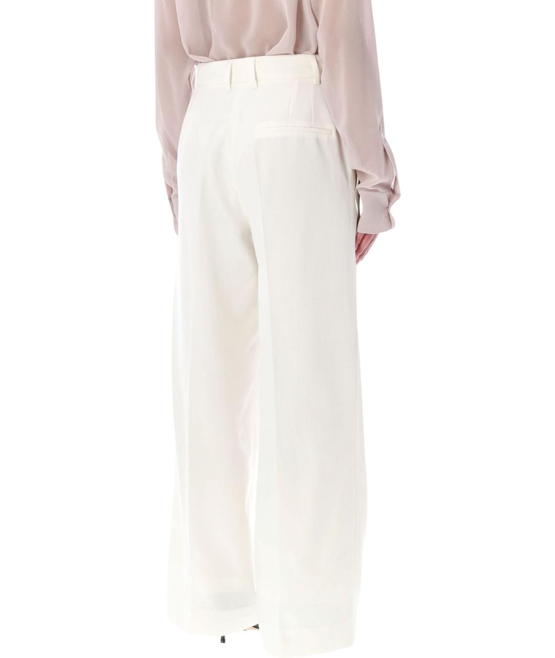 THE FRANKIE SHOP Белые вискозные брюки широкие, фото 2