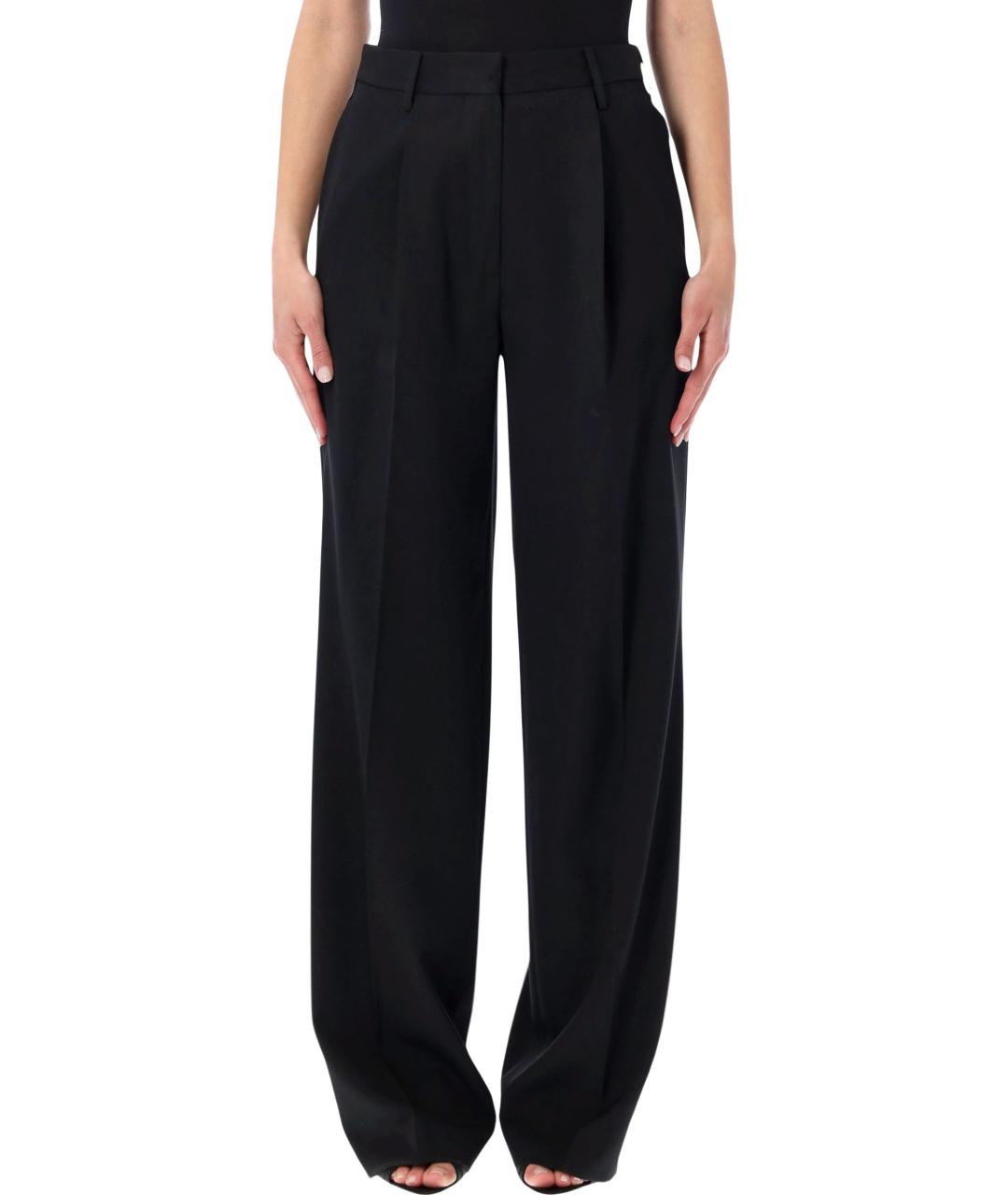 DRIES VAN NOTEN Черные прямые брюки, фото 1
