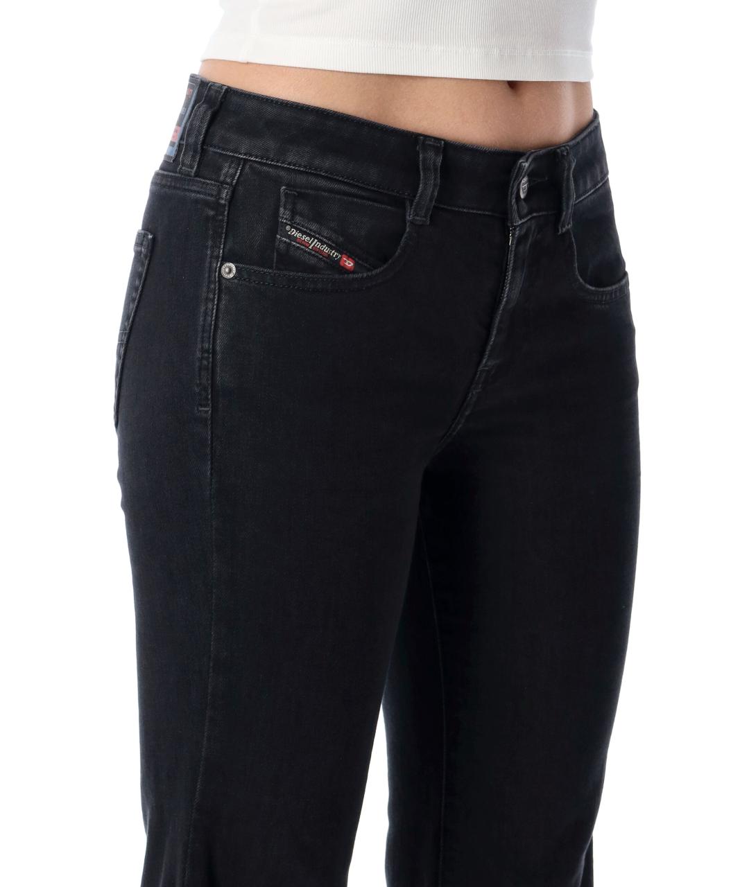 DIESEL Черные хлопковые джинсы клеш, фото 3