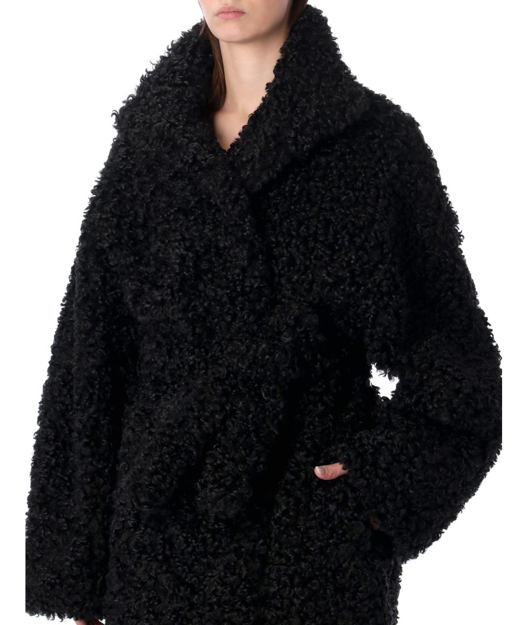 THE FRANKIE SHOP Черное полиэстеровое пальто, фото 3