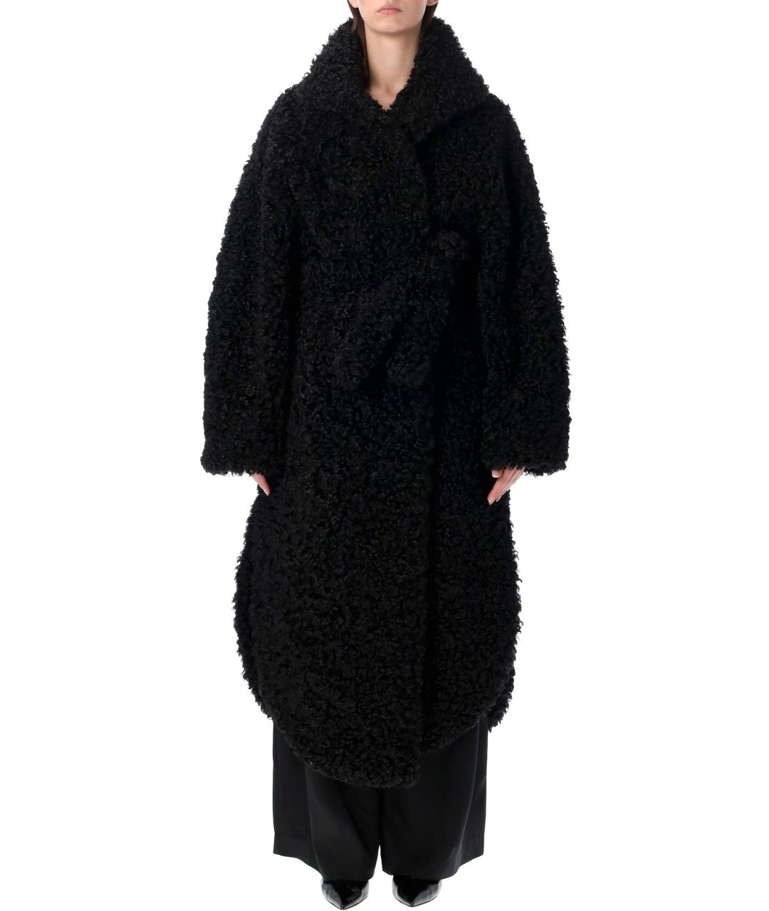 THE FRANKIE SHOP Черное полиэстеровое пальто, фото 1