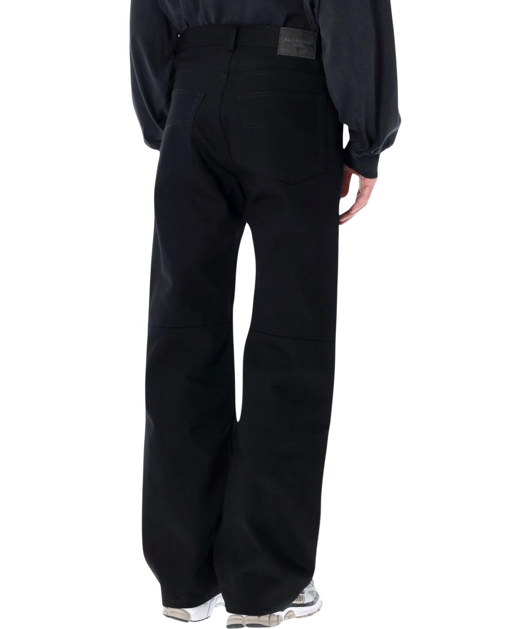 BALENCIAGA Черные хлопковые прямые джинсы, фото 2