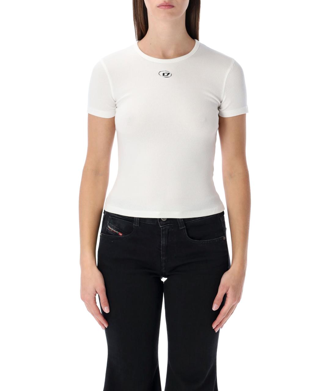 DIESEL Белая хлопковая футболка, фото 1