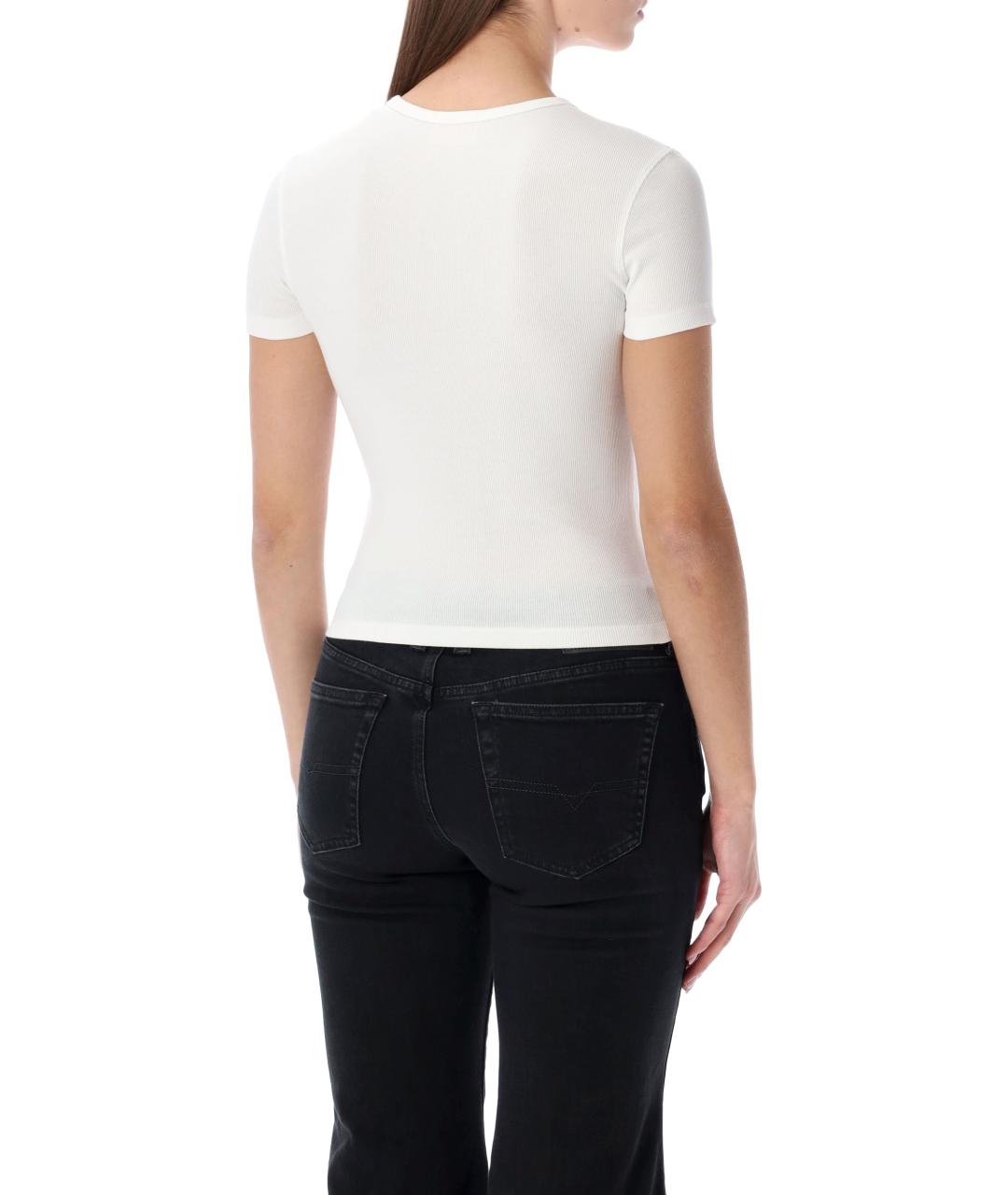 DIESEL Белая хлопковая футболка, фото 2