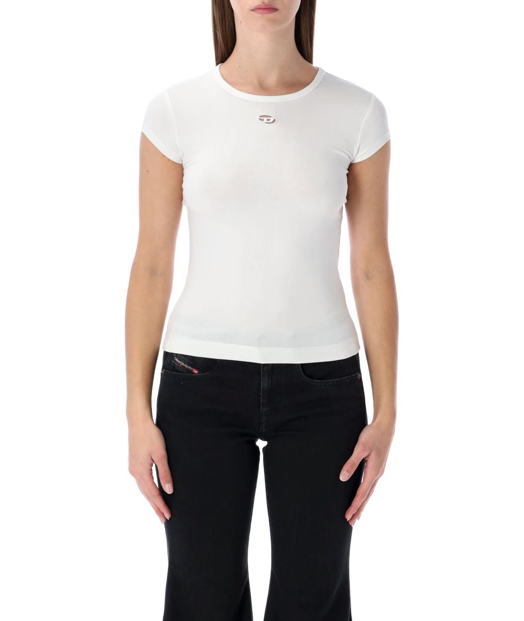 DIESEL Белая хлопковая футболка, фото 1