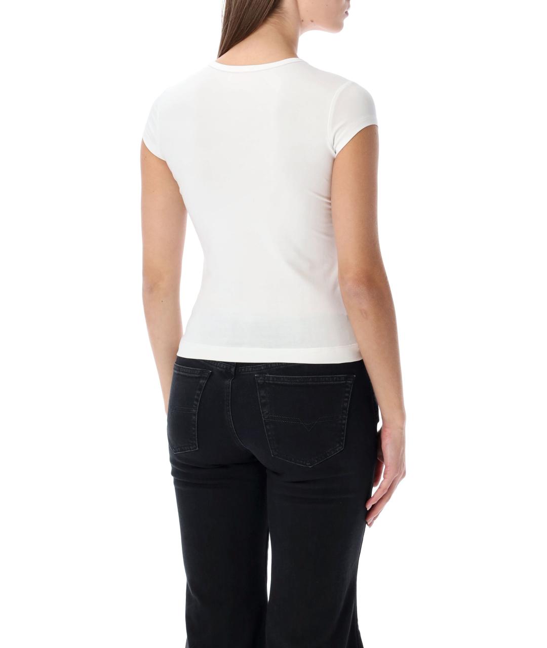 DIESEL Белая хлопковая футболка, фото 2