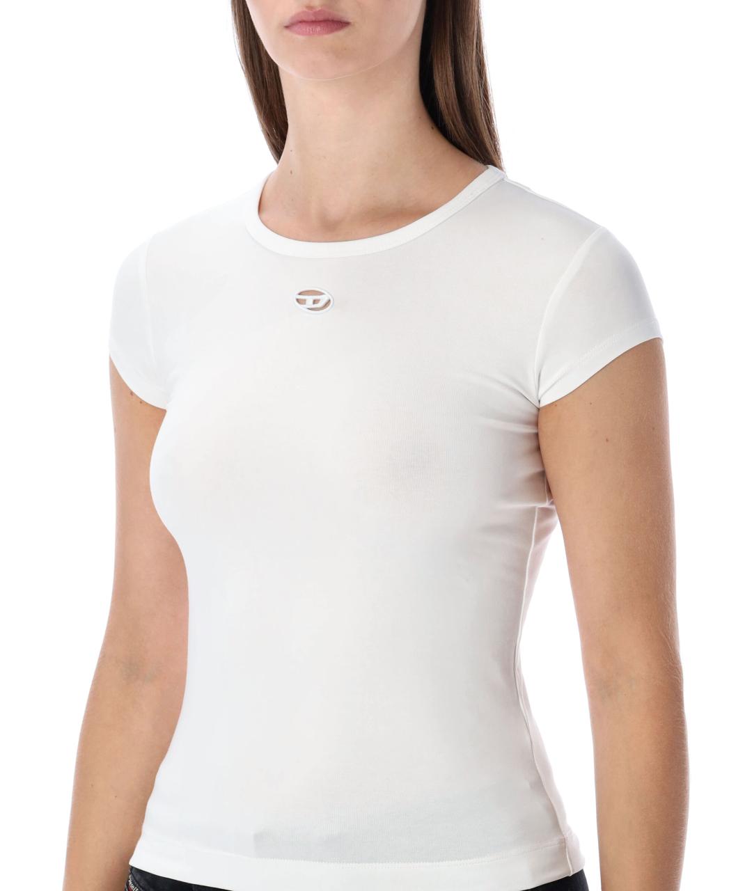 DIESEL Белая хлопковая футболка, фото 3