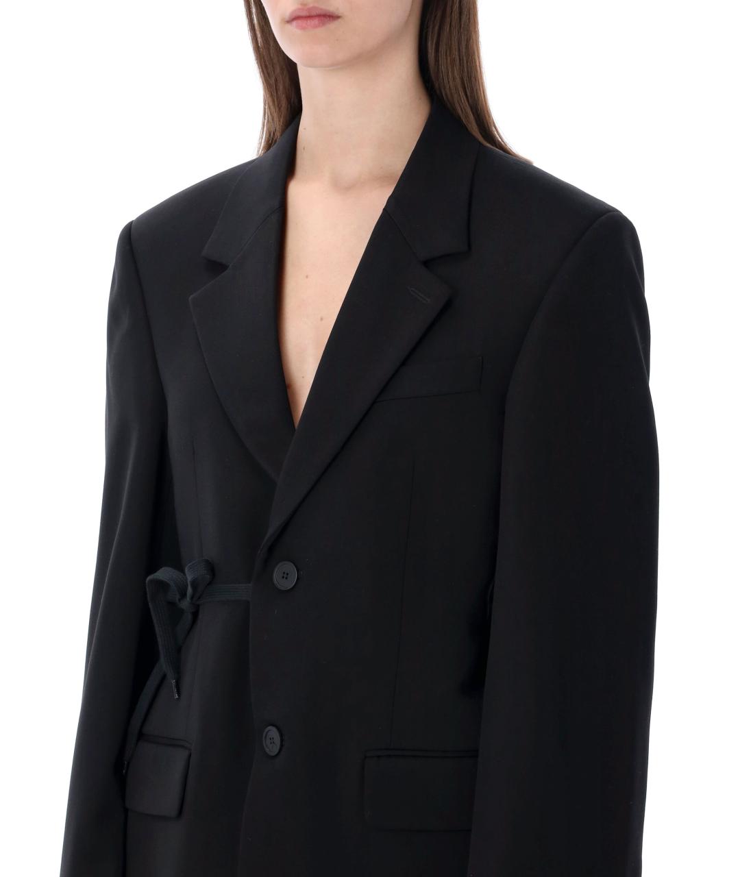 BALENCIAGA Черный шерстяной жакет/пиджак, фото 3