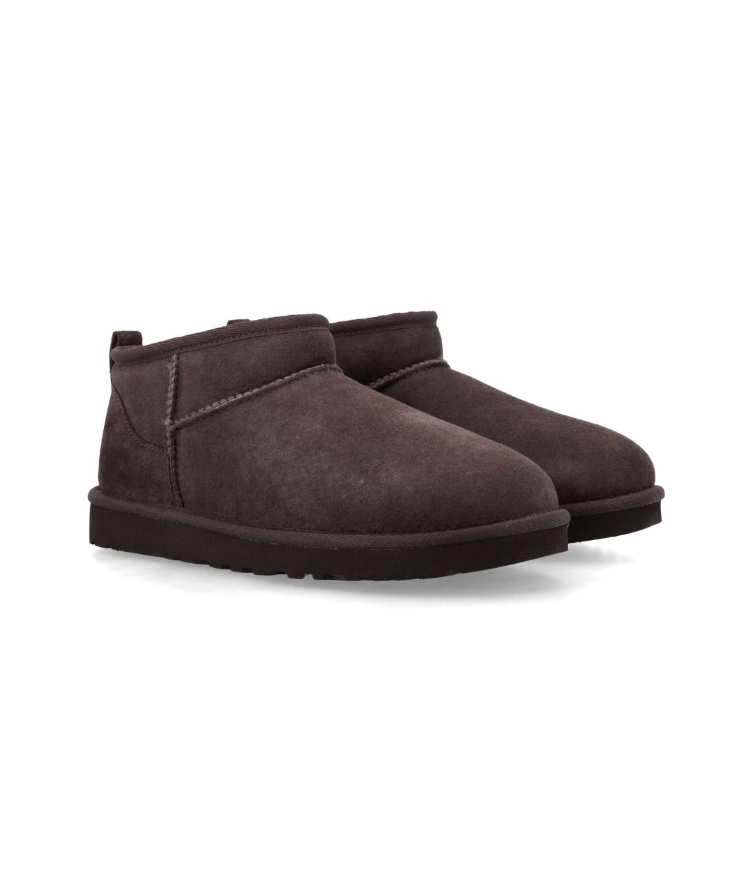 UGG AUSTRALIA Коричневые замшевые низкие ботинки, фото 2