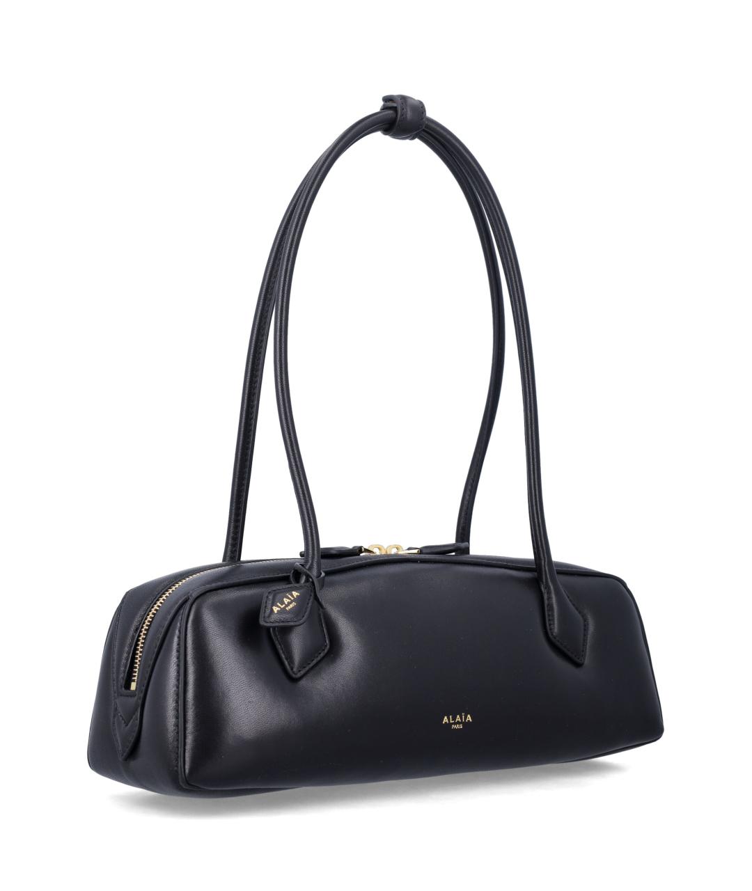 ALAIA Черная кожаная сумка через плечо, фото 2