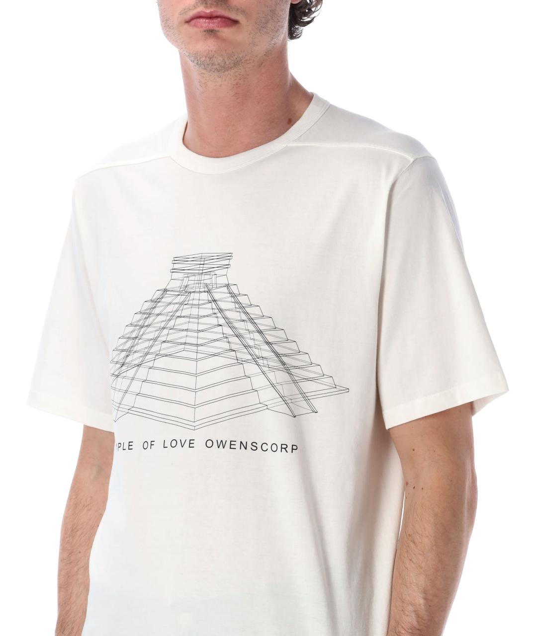 RICK OWENS Белая хлопковая футболка, фото 3