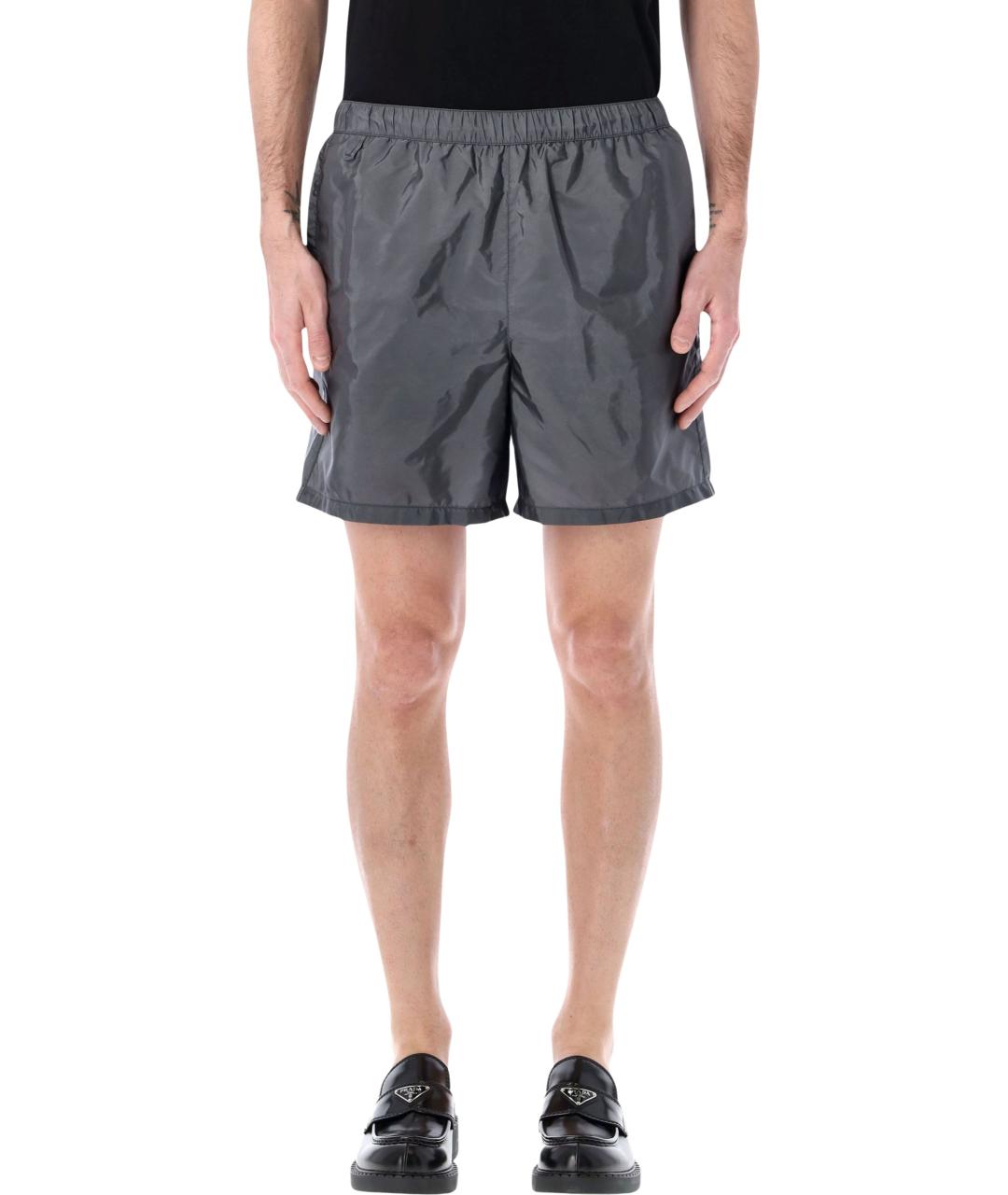PRADA Серые полиамидовые шорты, фото 1