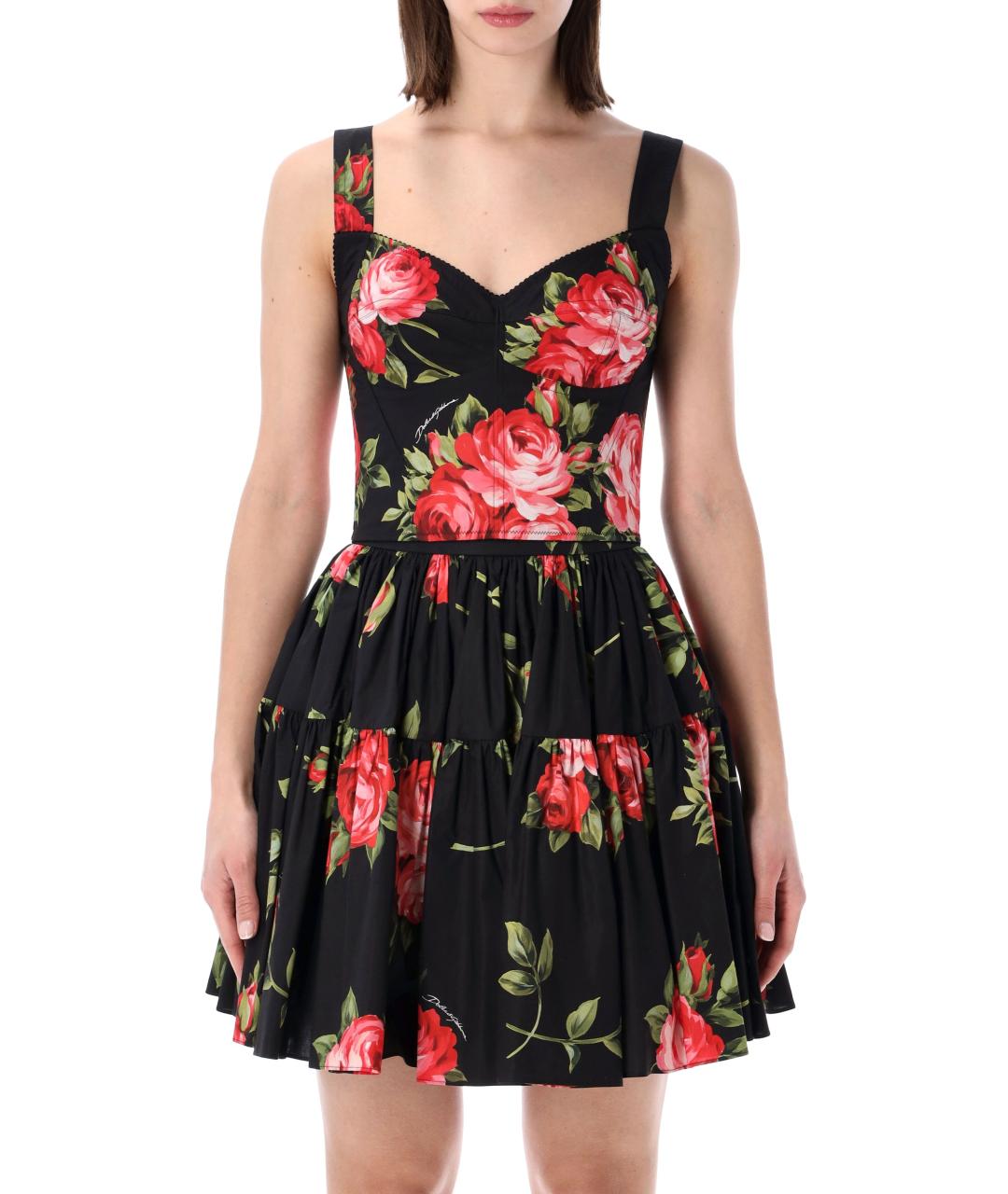 DOLCE&GABBANA Черная хлопковая майка, фото 2