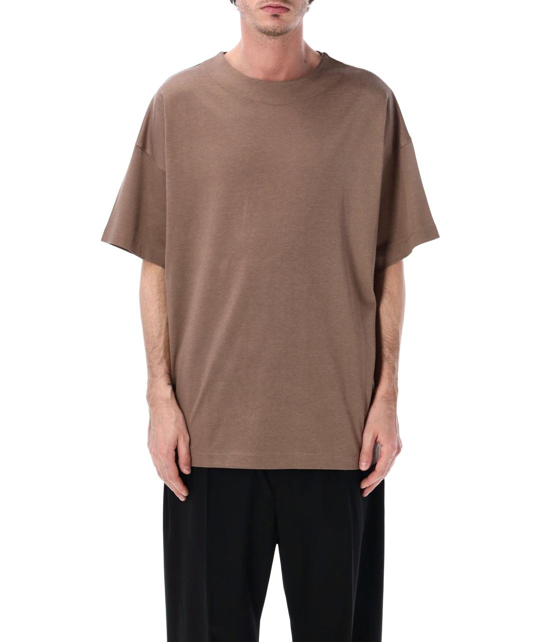 FEAR OF GOD Коричневая хлопковая футболка, фото 1