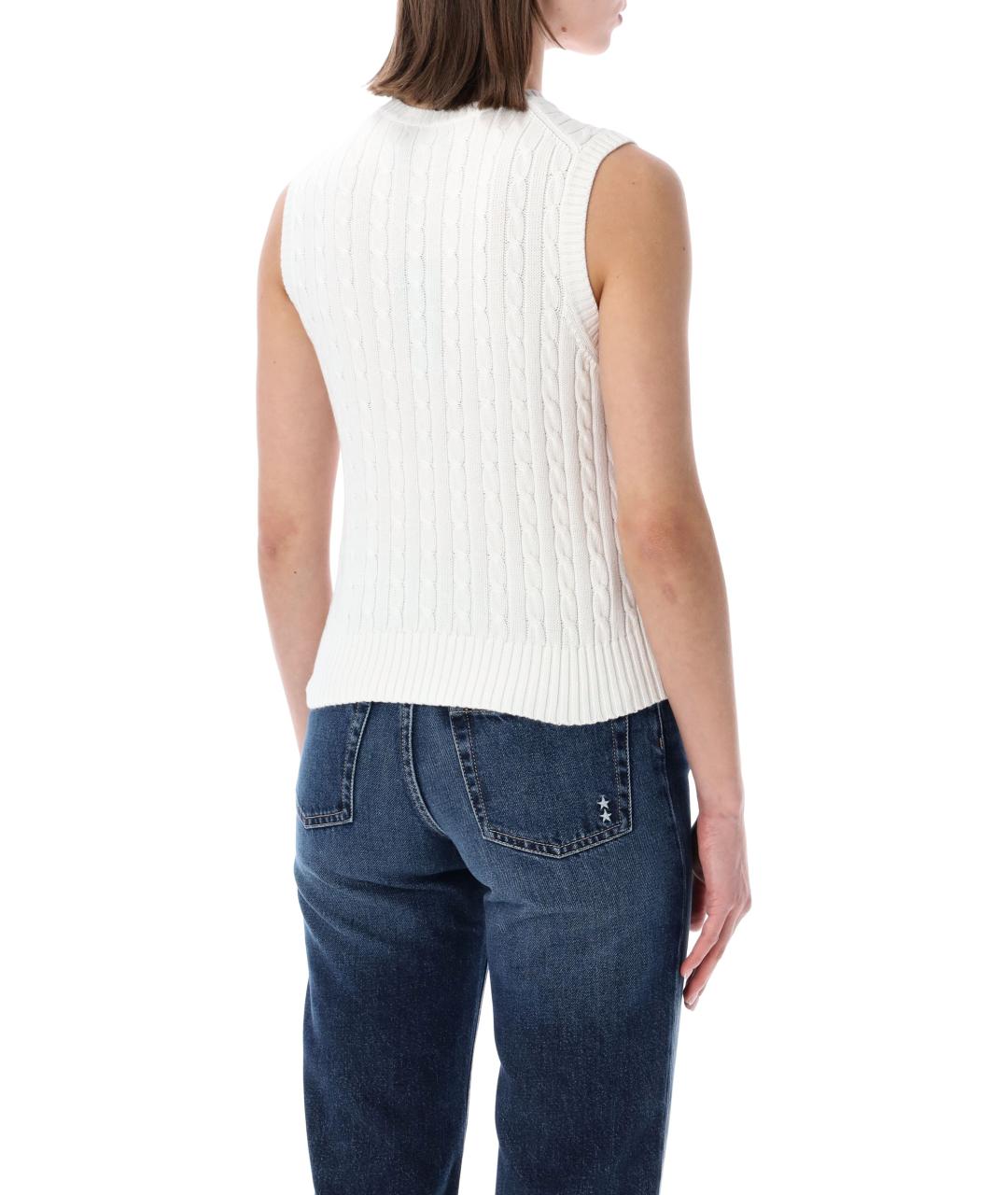 POLO RALPH LAUREN Белая хлопковая жилетка, фото 2