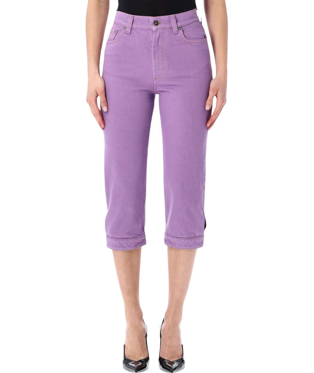 VERSACE Фиолетовые хлопковые прямые джинсы, фото 2