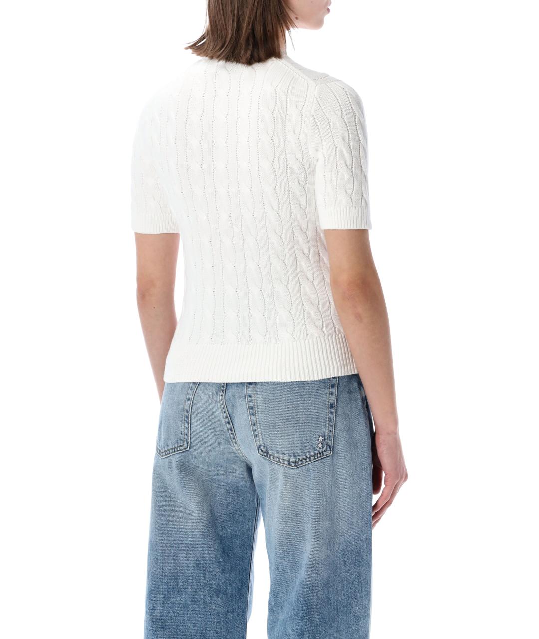 POLO RALPH LAUREN Белый хлопковый кардиган, фото 2