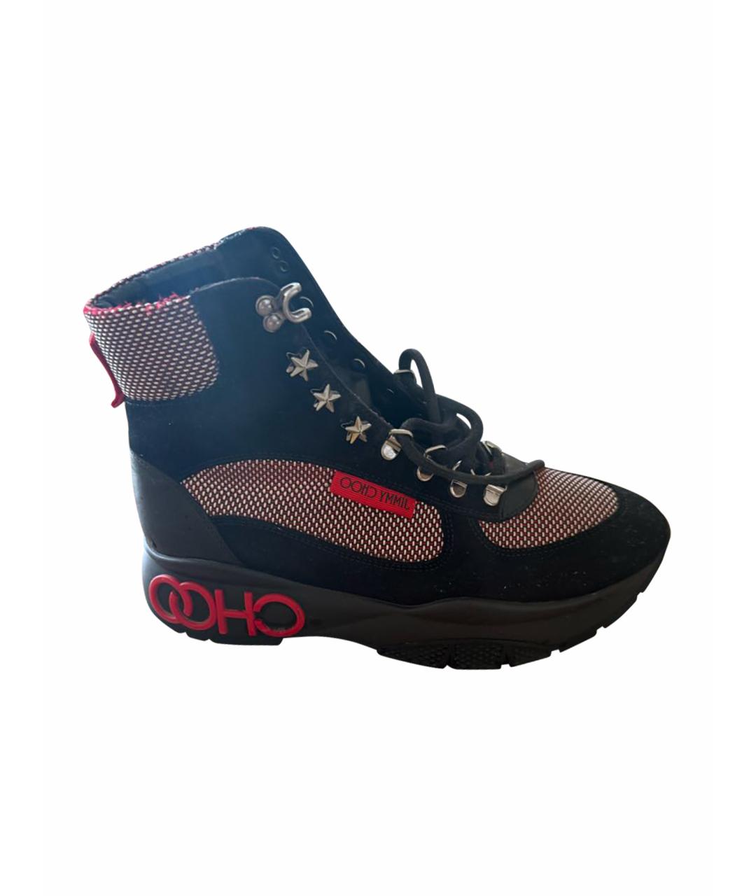 JIMMY CHOO Черные замшевые ботинки, фото 1