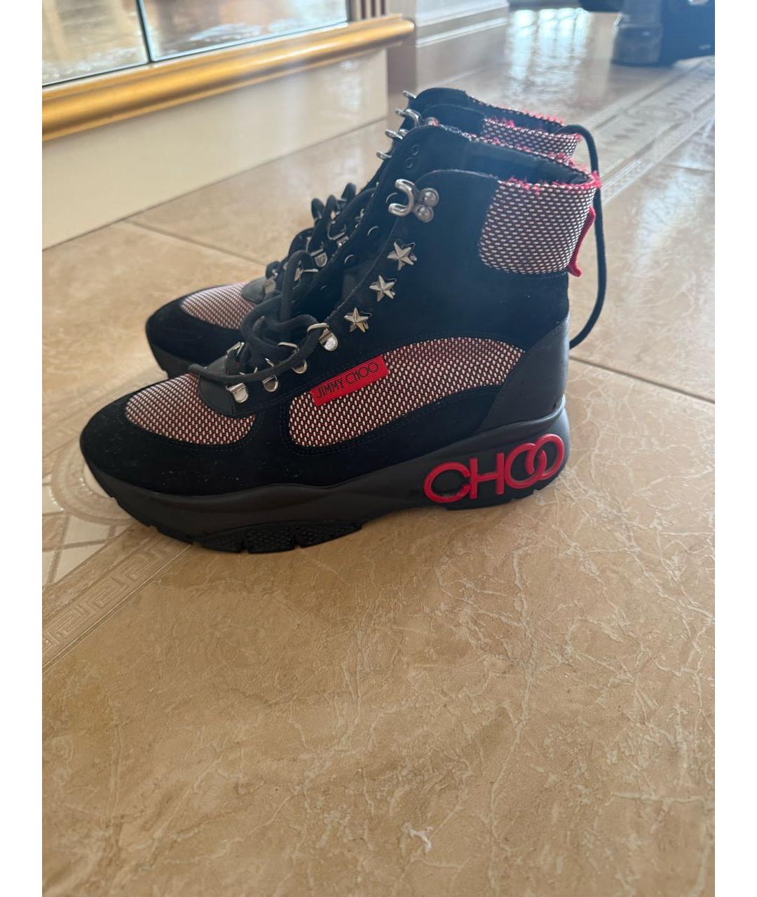 JIMMY CHOO Черные замшевые ботинки, фото 2