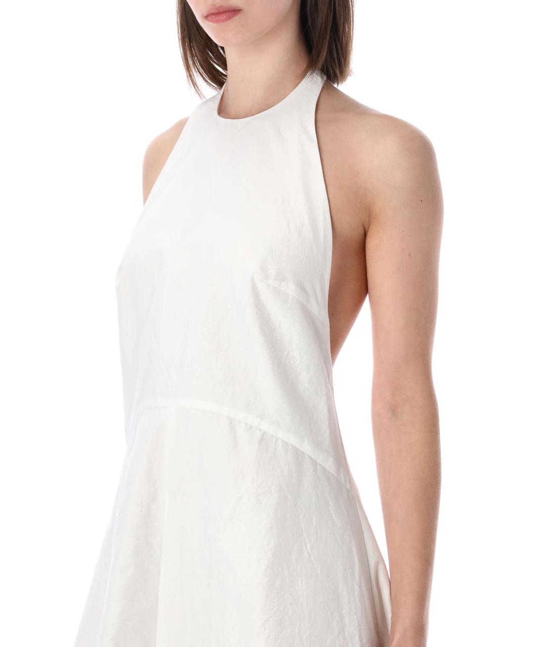 ROHE Белое хлопковое повседневное платье, фото 3