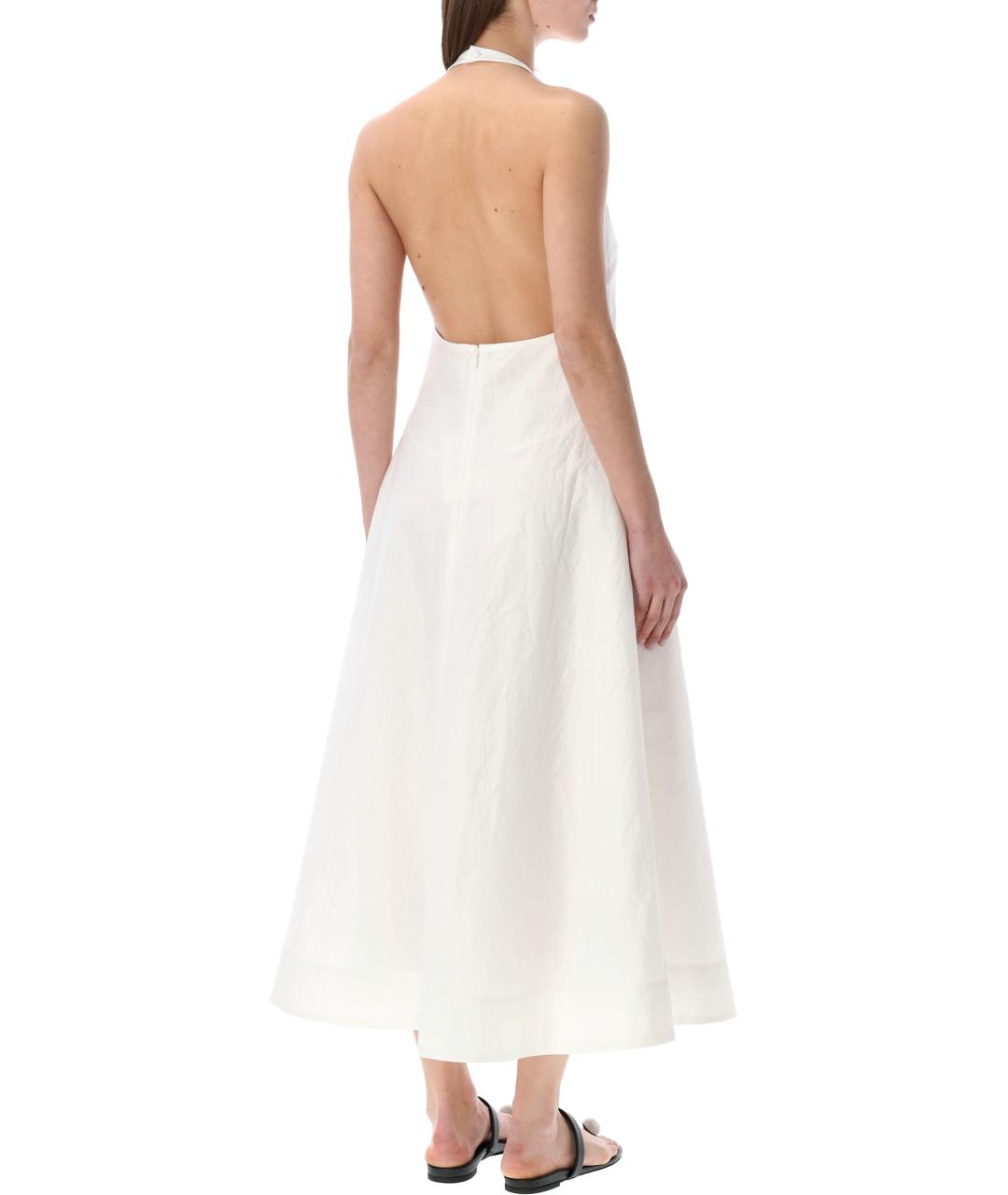 ROHE Белое хлопковое повседневное платье, фото 2