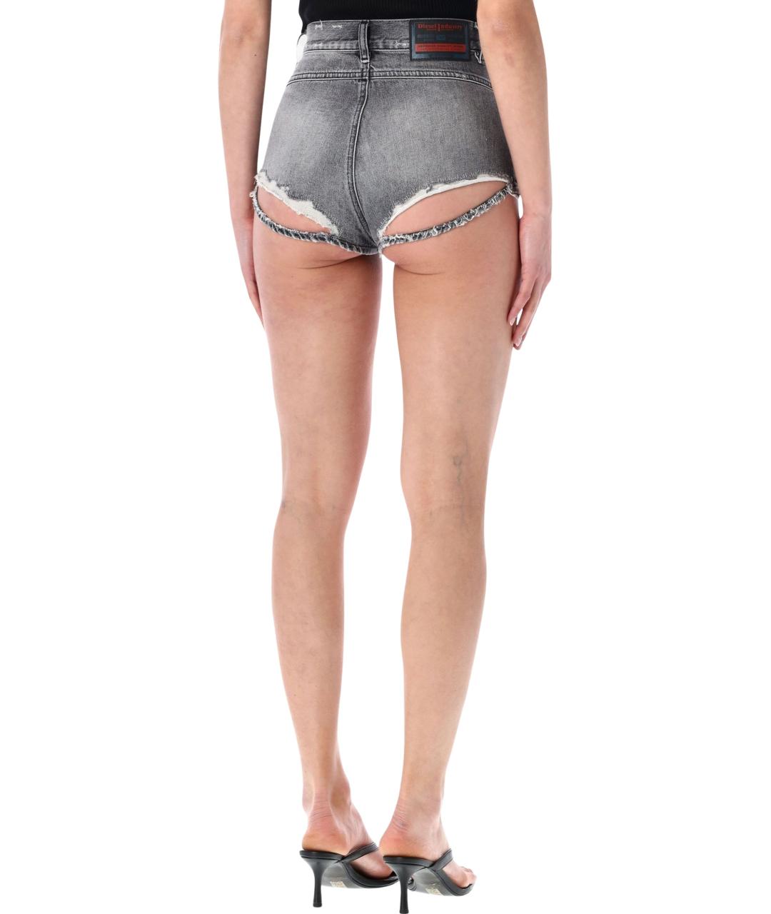 DIESEL Серые хлопковые шорты, фото 2