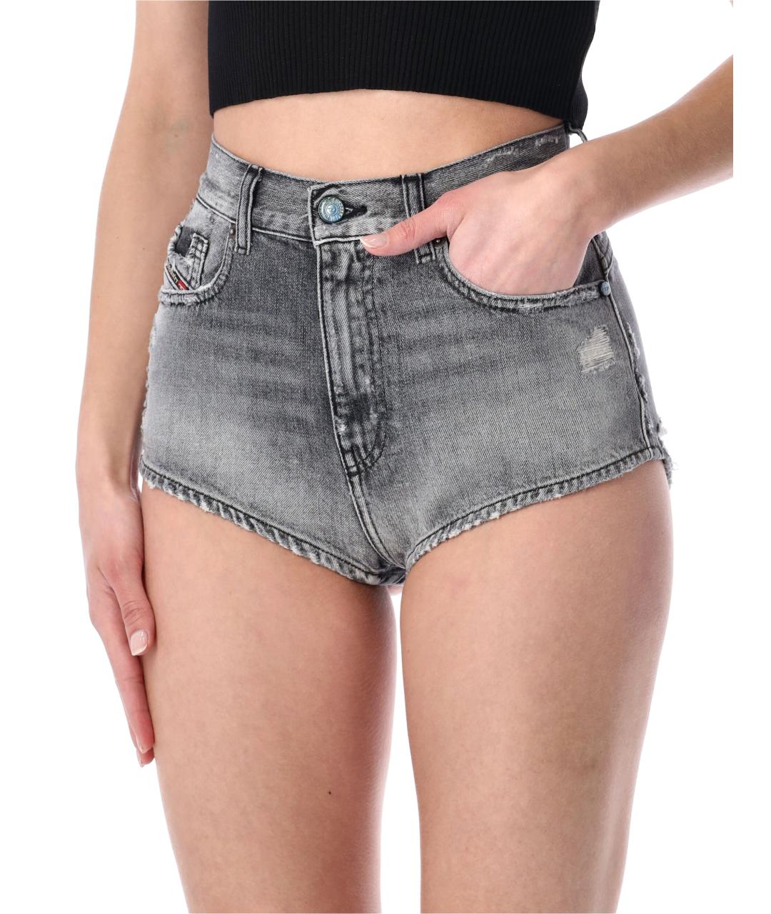 DIESEL Серые хлопковые шорты, фото 3