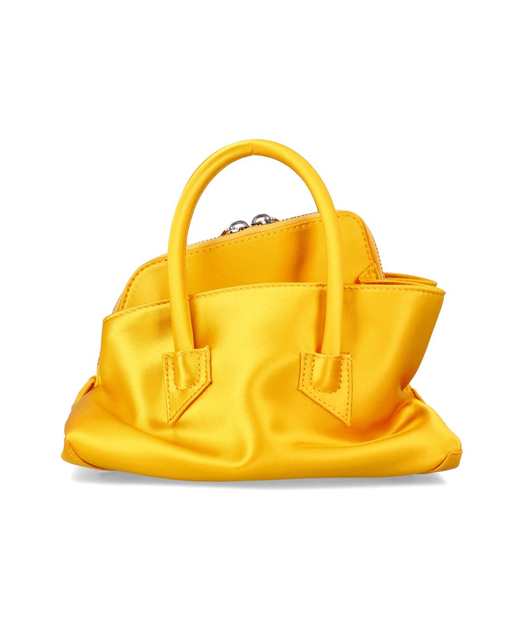 THE ATTICO Желтая кожаная сумка тоут, фото 3